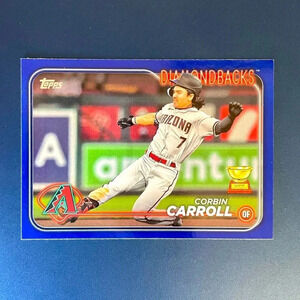 Corbin Carroll Royal Blue Rookie Cup Rare Insert 2024 Topps Diamondbacks